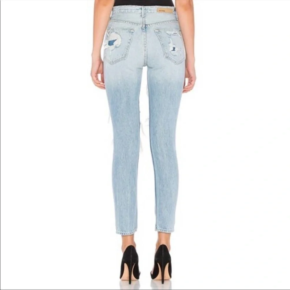 GRLFRND Karolina Distressed High Rise‎ Skinny Ripped Cotton Jean Size 26 New